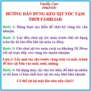 Keo xịt tóc màu Familiar 100ml