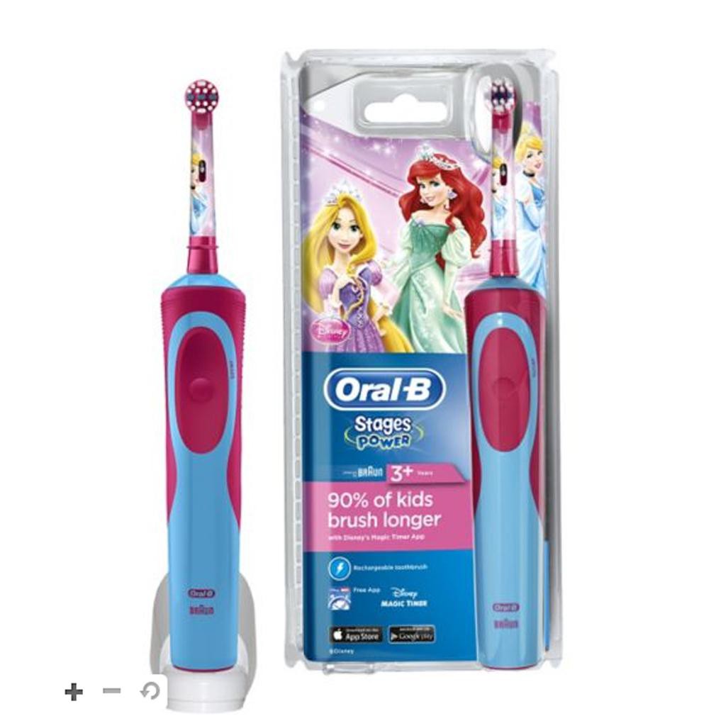 Bàn chải điện Oral-B Stages Power Disney Princess cho bé 5 tuổi