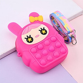 Túi Đeo Chéo Silicon Pop It Búp Bê Cho Bé