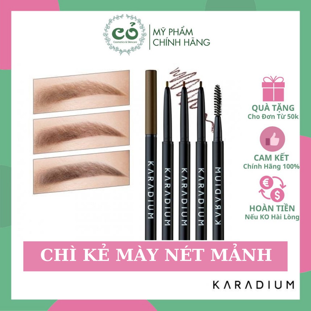 Chì kẻ mày nét mảnh Karadium Auto Eyebrow Pencil 0.18gr