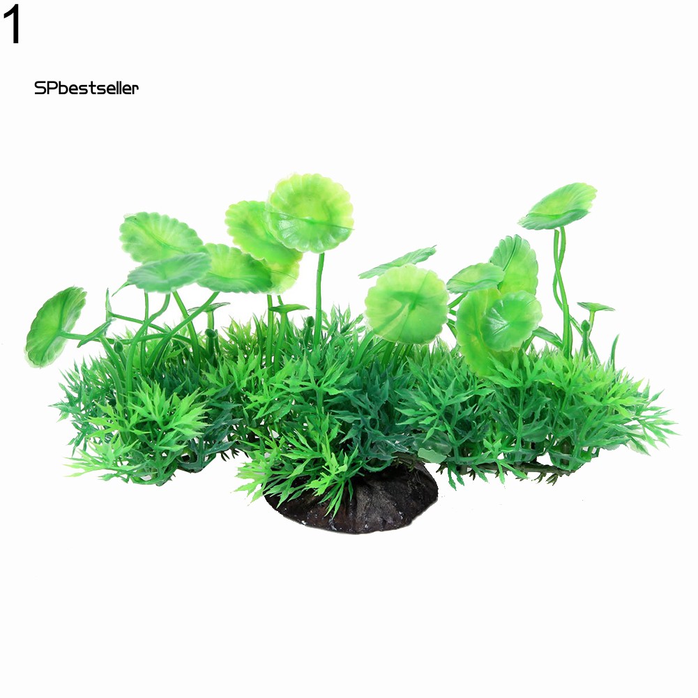 Cây lá sen nhân tạo dành cho trang trí bể cá