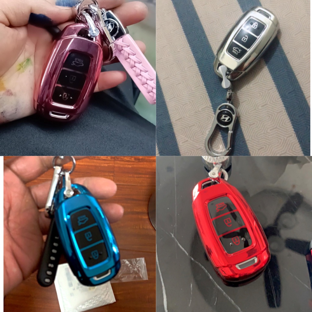 Vỏ bọc chìa khoá silicon mạ bạc hyundai accent/ kona/ santafe/ accent 2021/ santafe 2021/ accent