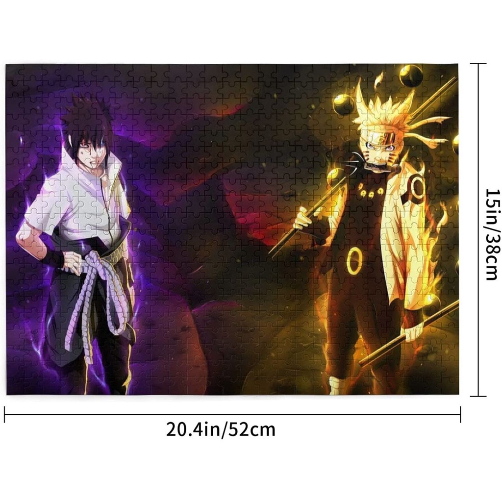 Đồ chơi xếp hình 300/500/1000 mảnh ghép hình nhân vật trong anime Naruto dùng cho trang trí nội thất