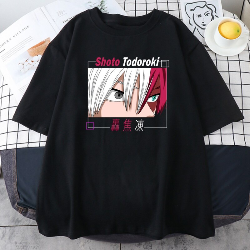 HOT - Mẫu áo thun My Hero Academia Shoto Todoroki Anime độc đẹp giá rẻ cổ tròn form rộng dáng unisex nam nữ