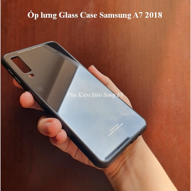 A7 2018| Ốp lưng kính cường lực Glass Case Samsung A7 2018 - PK68