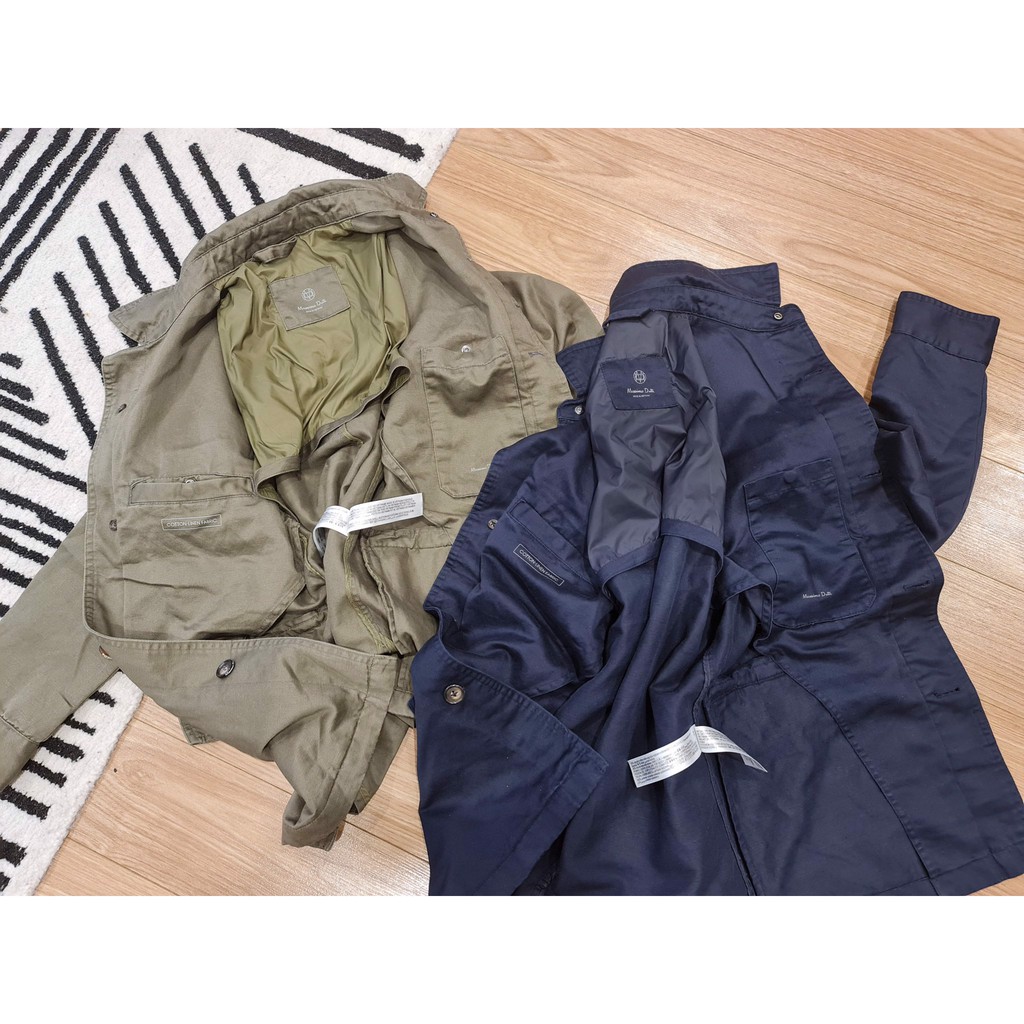 Áo khoác Sơ mi DENIM MASSIMO DUTI cao cấp 2 lớp, chất liệu vải dày dặn cá tính