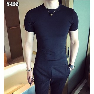 Áo thun cổ tròn ôm body cao cấp