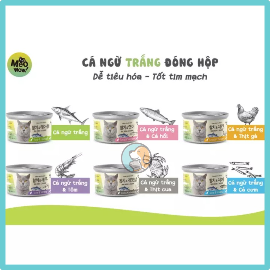 Pate MEOWOW cho mèo lon 80g