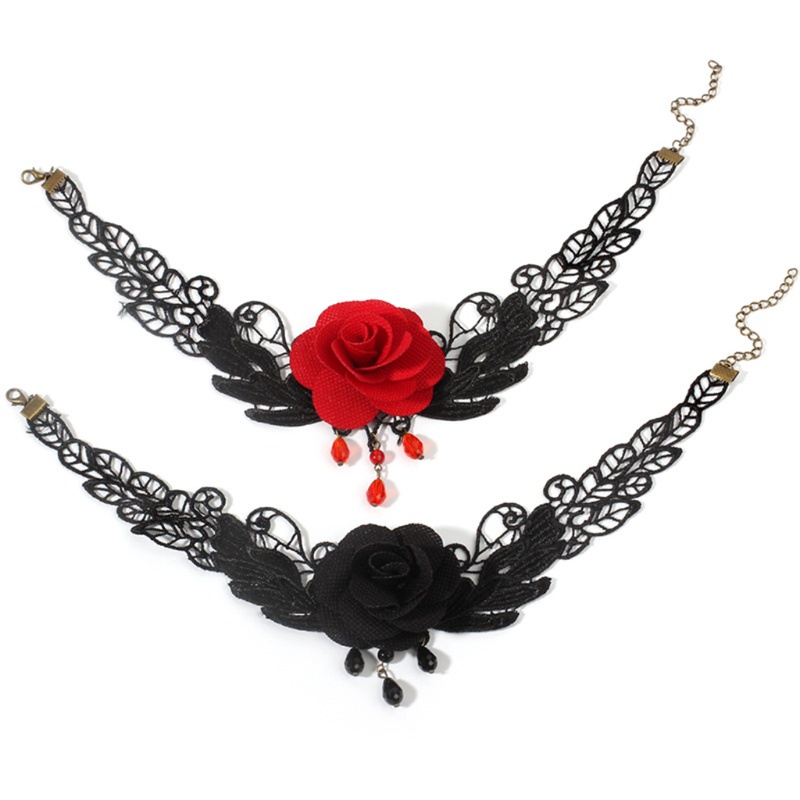 Vòng cổ choker bằng ren phong cách gothic cổ điển quyến rũ dành cho nữ