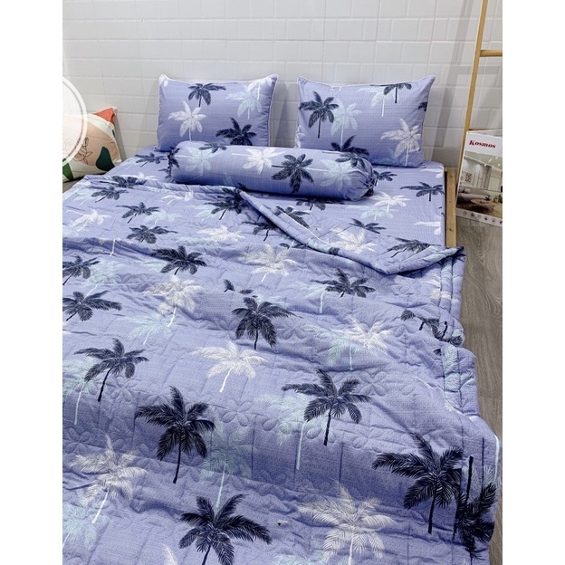 Drap Thắng Lợi, ga giường cotton 100% chuẩn logo mát mịn DỪA XÁM