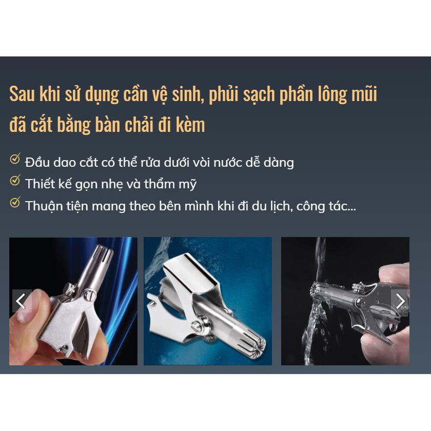 Dụng Cụ Tỉa Lông Mũi-Máy Tỉa Lông Mũi,Tiện Lợi Không Đau,Cắt Gọn,Tặng Kèm Que Làm Sạch-Bảo Hành 12 Tháng