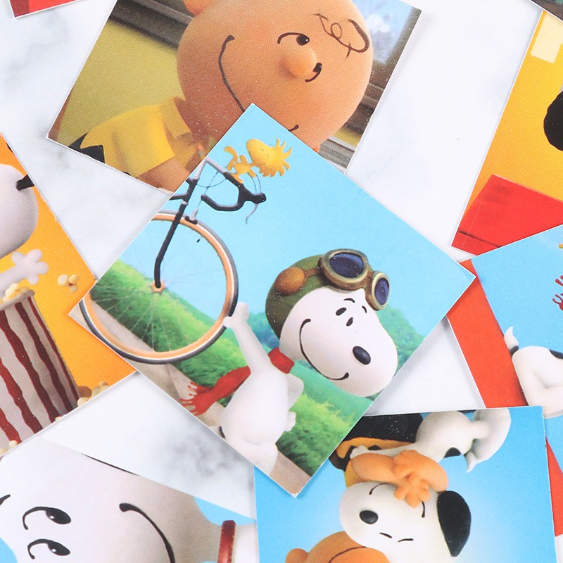 Set 10 postcard hoạt hình Snoopy và cô gái dễ thương trang trí