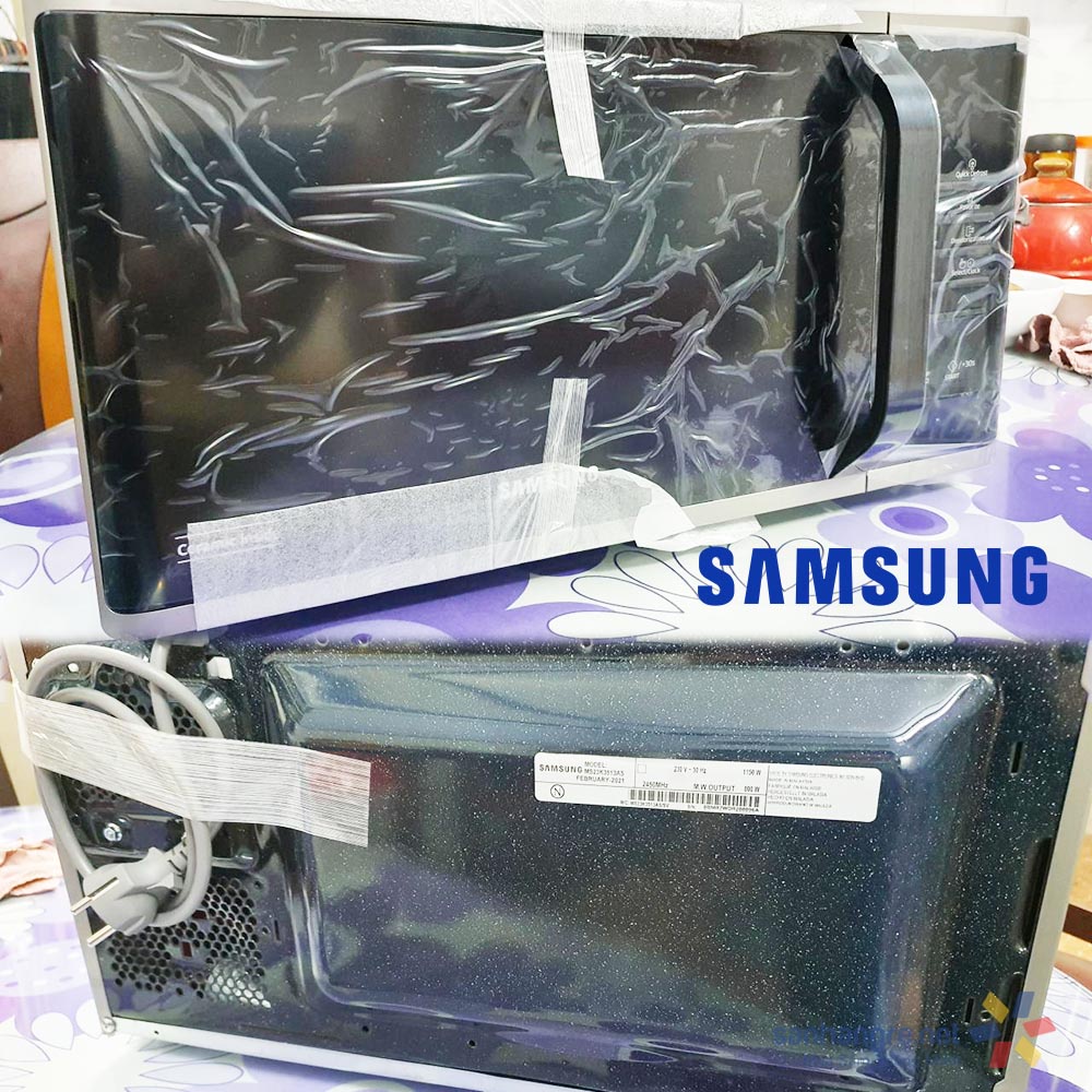 Lò vi sóng tráng men Samsung Hàn Quốc MS23K3513AS dung tích 23L công suất 800W sản xuất Malaysia