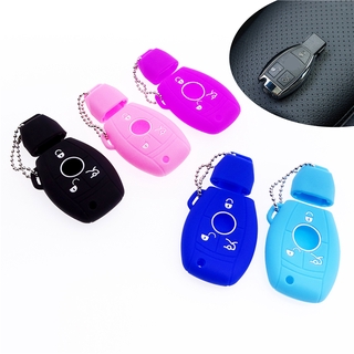 1 Vỏ Chìa Khóa Silicon Ô Tô Cho Xe Mercedes Benz C Class W204 GLC 260 C200 CLA GLA 200 W203 W210 W211 W124 5 Màu Chìa Khóa