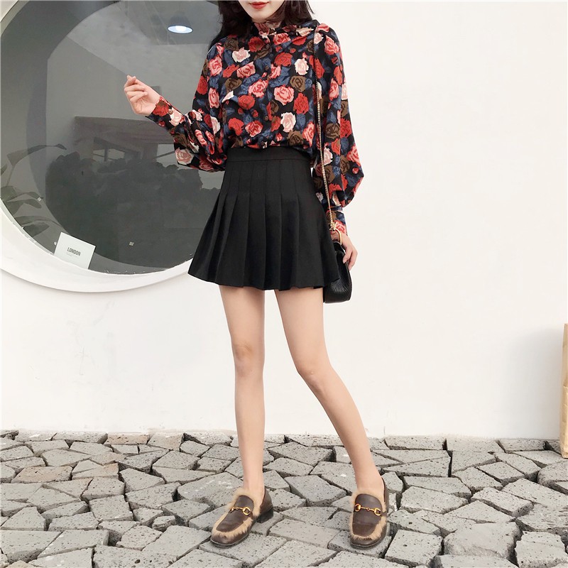 Áo sơ mi nữ họa tiết hoa Emilyshop ulzzang