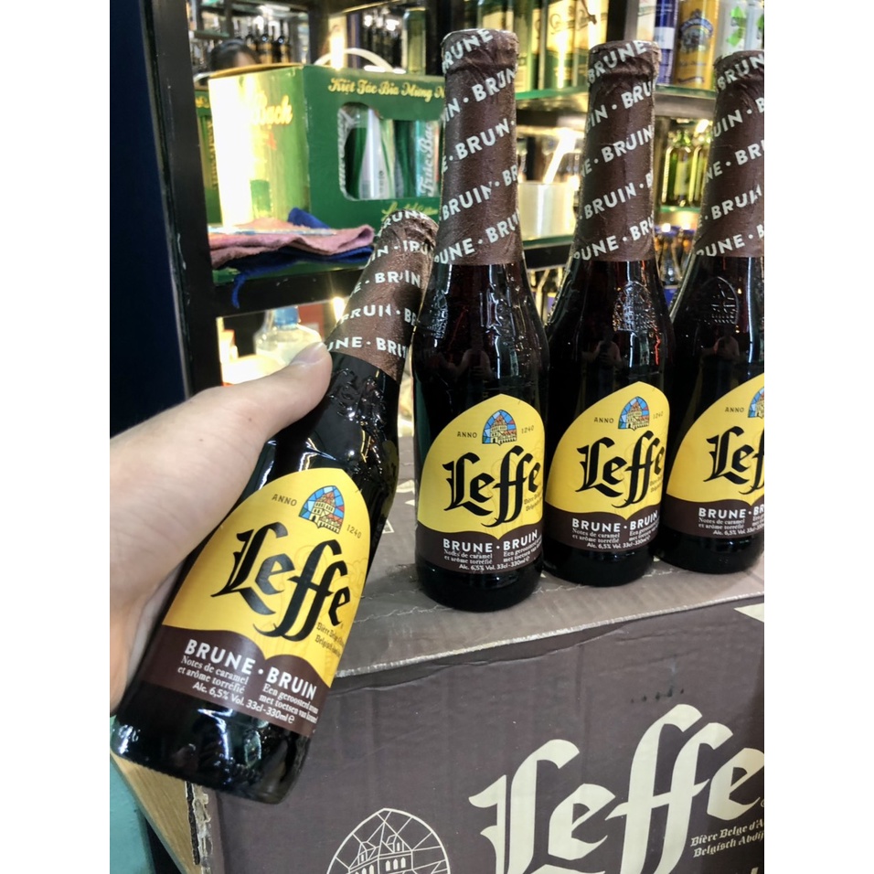 Bia Leffe nâu Brune 6,5% – 24 chai 330ml-