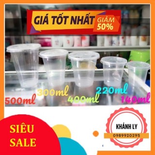 Combo 50 cốc nhựa dùng 1 lần nhiều kích cỡ