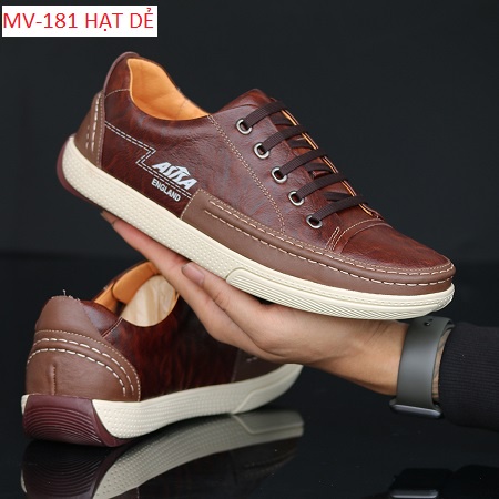 Giầy Thể thao asisa da nò nappa nhập khẩu mã MV-181 màu nâu hạt dẻ,giầy nam
