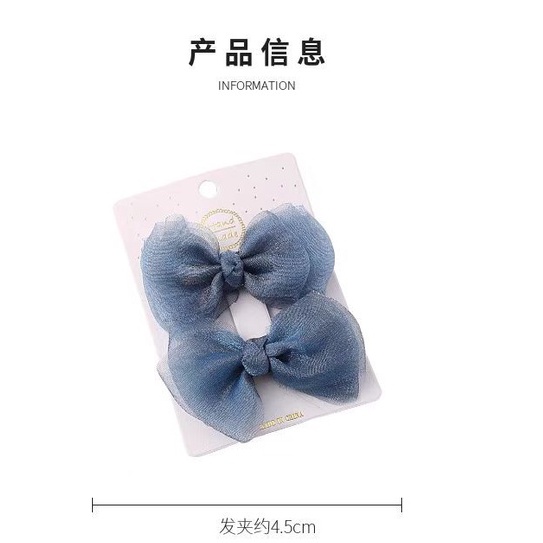 Kẹp Nơ Bằng Ren Lưới Dễ Thương Xinh Xắn Cho Bé Gái