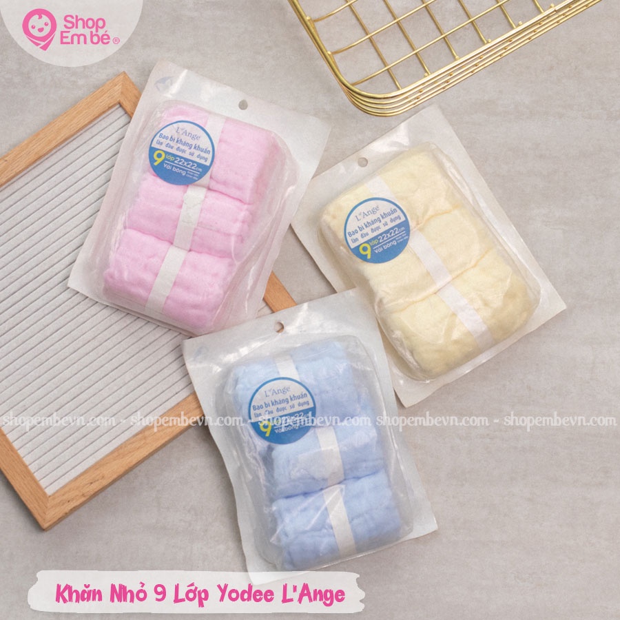Khăn Nhỏ Vải Bông 9 Lớp 22X22Cm-L'Ange