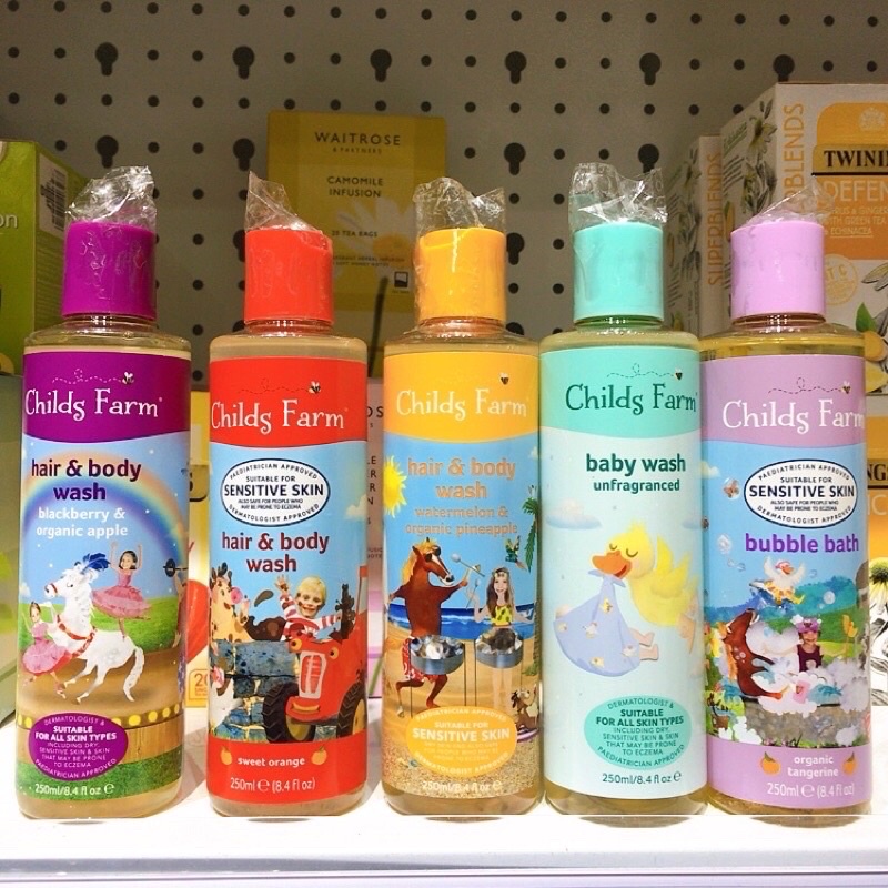 Gel tắm gội hữu cơ toàn thân cho bé Childs Farm các mùi hương tự nhiên lọ 250ml