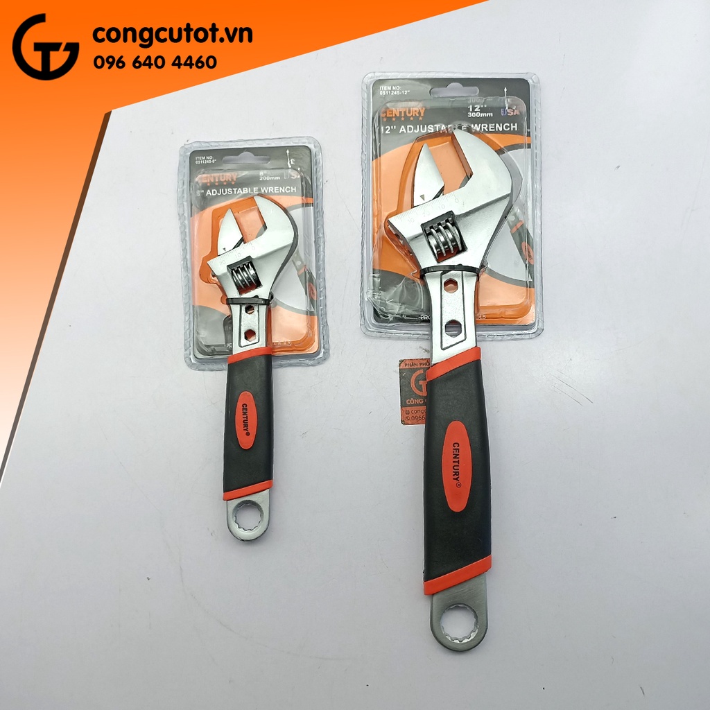 Mỏ lết cán vặn ốc bọc cao su Century