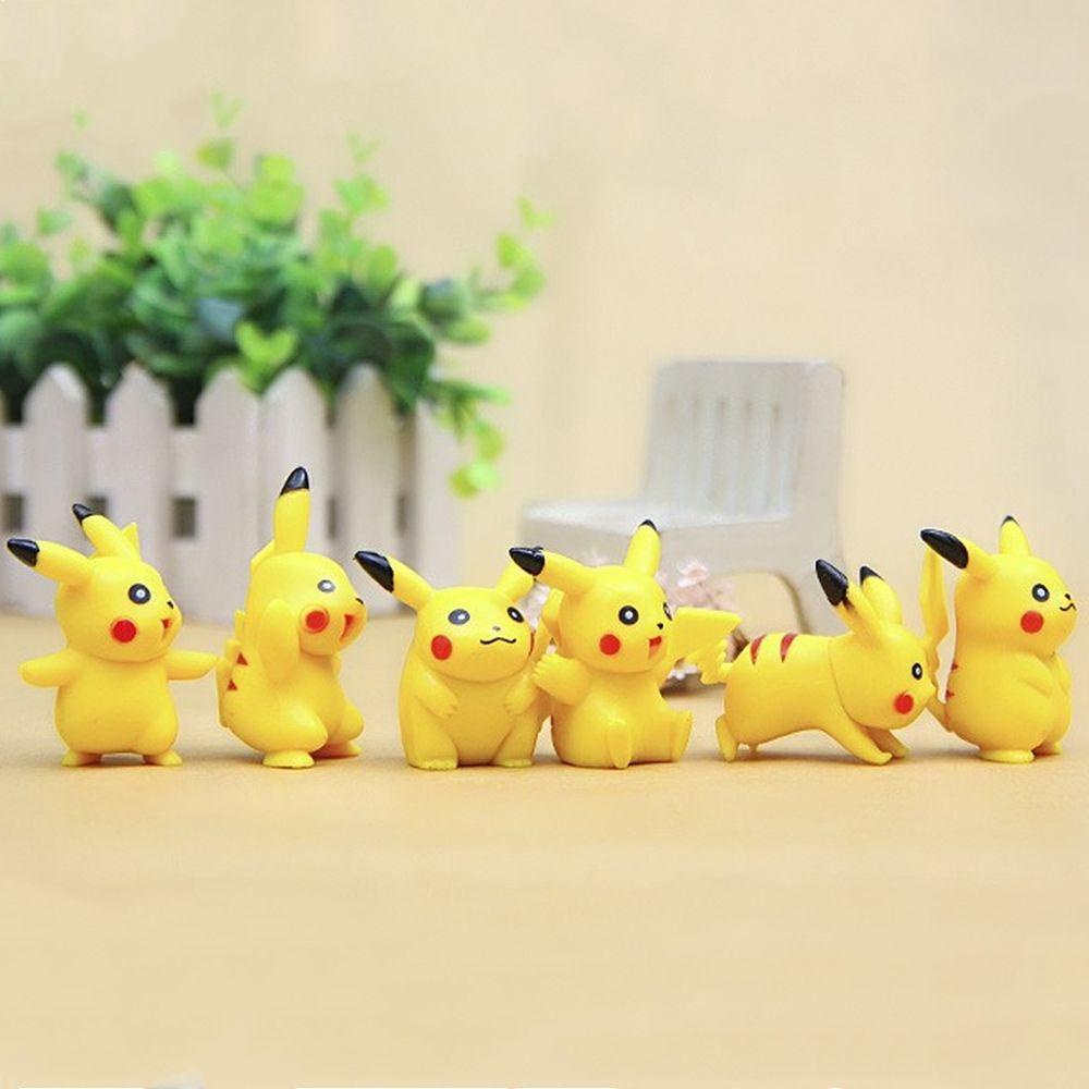 Mô Hình Đồ Chơi Nhân Vật Pikachu Mini 4cm Bằng Nhựa PVC Dễ Thương Cho Bé
