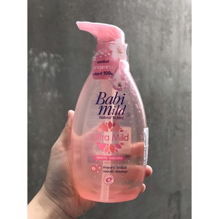 SỮA TẮM GỘI TRẺ EM BABI MILD ULTRA MILD WHITE SAKURA 4000ML(chiết xuất lá anh đào trắng vitamin E&axit béo)