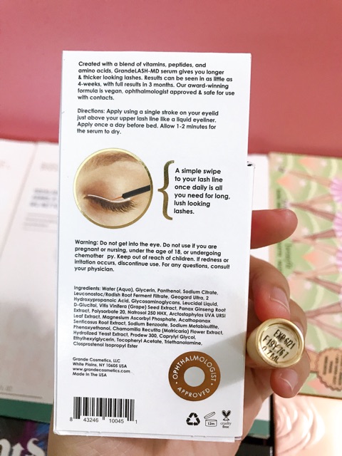 Serum dưỡng dài mi Grande mini 0.7ml $25