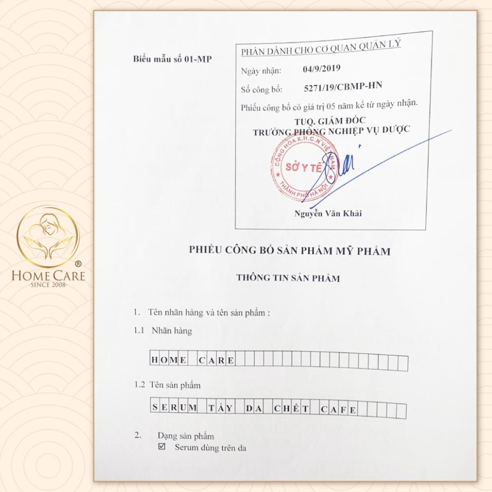 Tẩy da chết từ hạt cà phê Home Care giúp sáng da, sạch tế bào chết, dưỡng da căng mịn - chai 150ml dạng gel