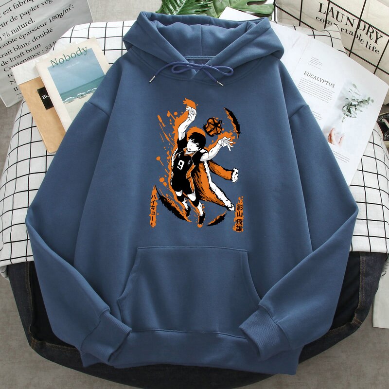 Áo Hoodie Tay Dài Haikyuu Kageyama Tobio Thời Trang Cho Nam 2021