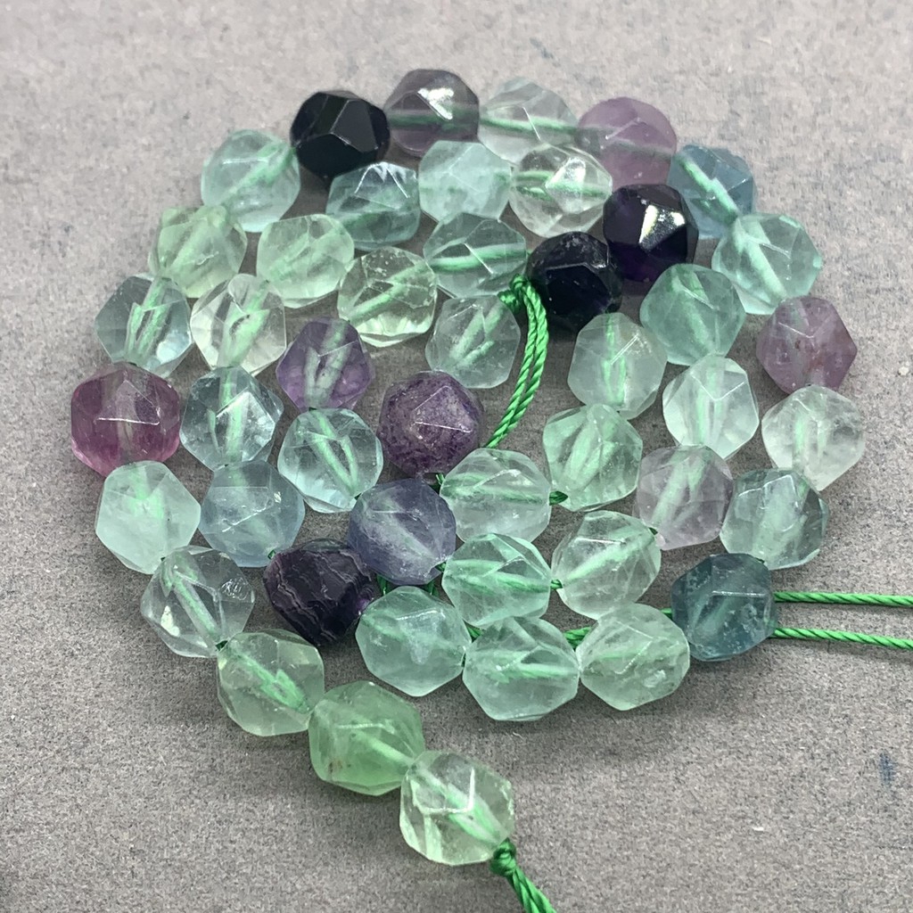 Đá Fluorite Tự Nhiên 6-10mm Làm Vòng Đeo Tay