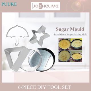 Bộ 6 khuôn làm bánh quy đường DIY phong cách phim Squid Game độc đáo