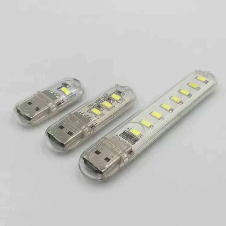 Thanh đèn LED mini gồm 3bóng/8bóng cổng cắm USB thích hợp để bàn học 6500k/3000k tiết kiệm điện aiioi035