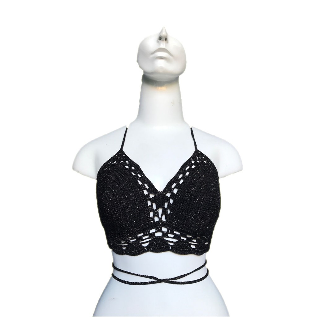 [FREE SHIP] Áo Bikini len móc handmade mặc được 2 kiểu