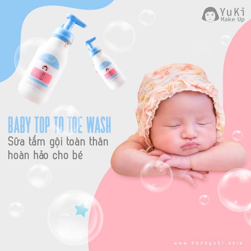 Sữa tắm gội thảo dược cho bé Hanayuki Baby Top To Toe Wash 150g