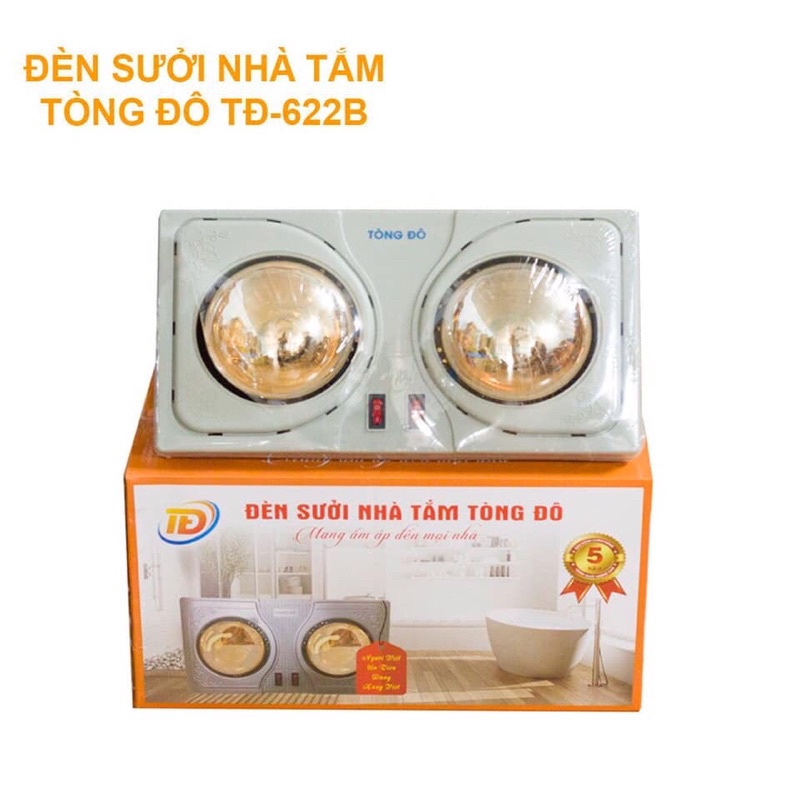 Đèn Sưởi Nhà Tắm Tòng Đô, Bảo Hành 5 Năm - Sưởi Ấm Tức Thì Sau 3s Khởi Động Tiện ích phòng tắm mùa đông