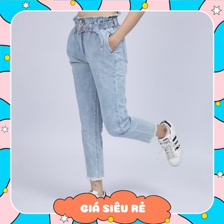 Quần Jean Nữ Begy Cạp Cao Phối Dây Nịt Jean Co Thời Trang Cao Cấp Giãn QR01. InsideShop.06