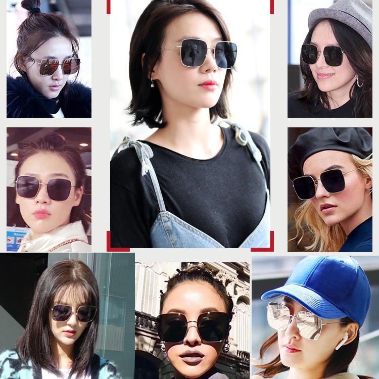 Kính Mát Gọng Vuông Chống Tia UV Thời Trang Dành Cho Nữ