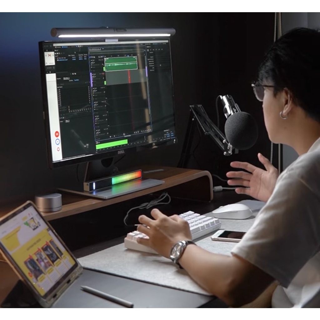 Kệ màn hình máy tính, Kệ Tivi Dài 80 cm, Gỗ uốn cong Plyconcept Monitor Stand U800 - Màu gỗ Walnut