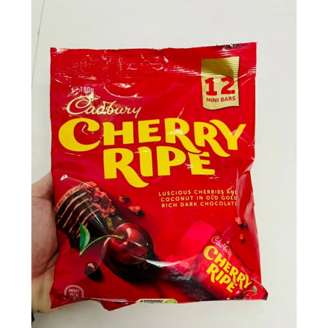 (Mua 1 tặng 1) Socola Úc nhân cherry Cadbury Cherry Ripe 200gram