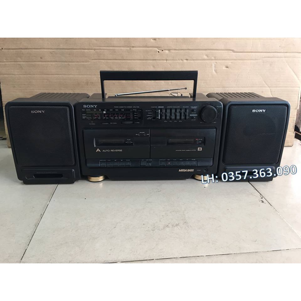 Casset Radio lớn SONY 710 của Nhật 2 hộc băng có line-in gắn được điện thoại