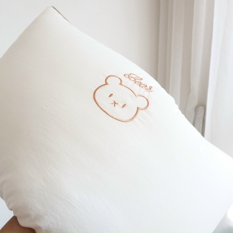 RUỘT GỐI ĐẦU LÔNG VŨ CAO CẤP CÓ IN HÌNH GẤU TEDDY SIÊU ĐÁNG YÊU KÍCH THƯỚC 50*70cm(1cặp)