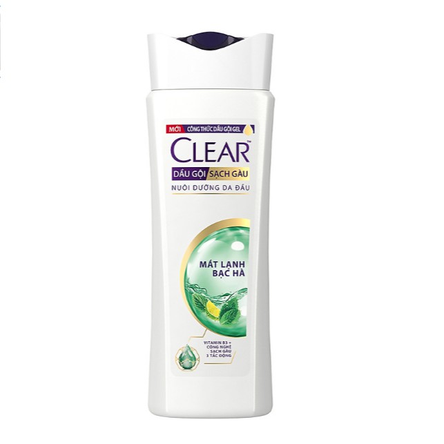 Dầu Gội Clear Mát Lạnh Bạc Hà Chai 340g