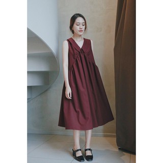 Chicka Chicka - Đầm Sleeveless oversize dress - Burgundy