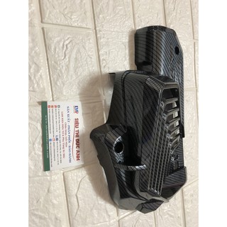 BỘ 2 MÓN ỐP SH MODE 2020 - 2023 CARBON & CROM (PÔ E, QUẠT GIÓ)