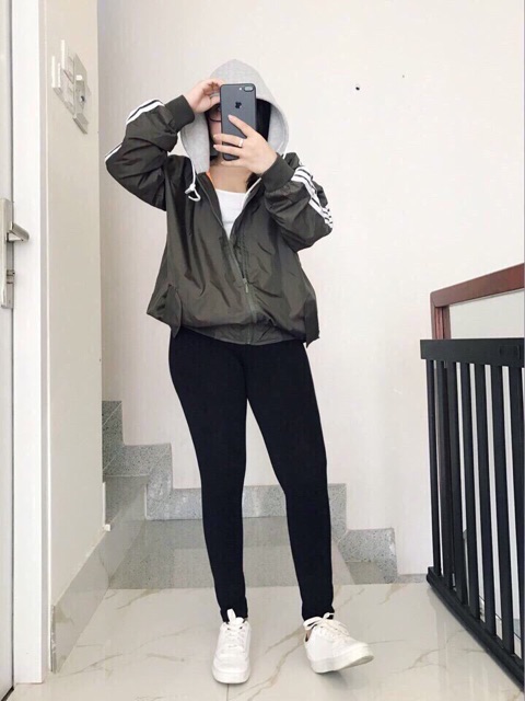 [Mã FASHIONT4WA2 giảm 10K đơn 50K] Áo khoác dù nón nỉ 3 sọc tay (có size lớn ) | BigBuy360 - bigbuy360.vn