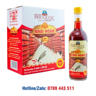 Nước mắm phú quốc khải hoàn 40 độ chai 520ml