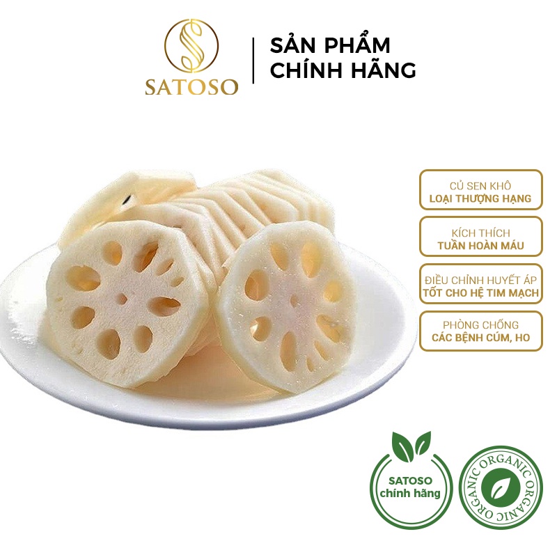Củ sen khô thượng hạng SATOSO 1kg tốt cho sức khỏe tim mạch SA30
