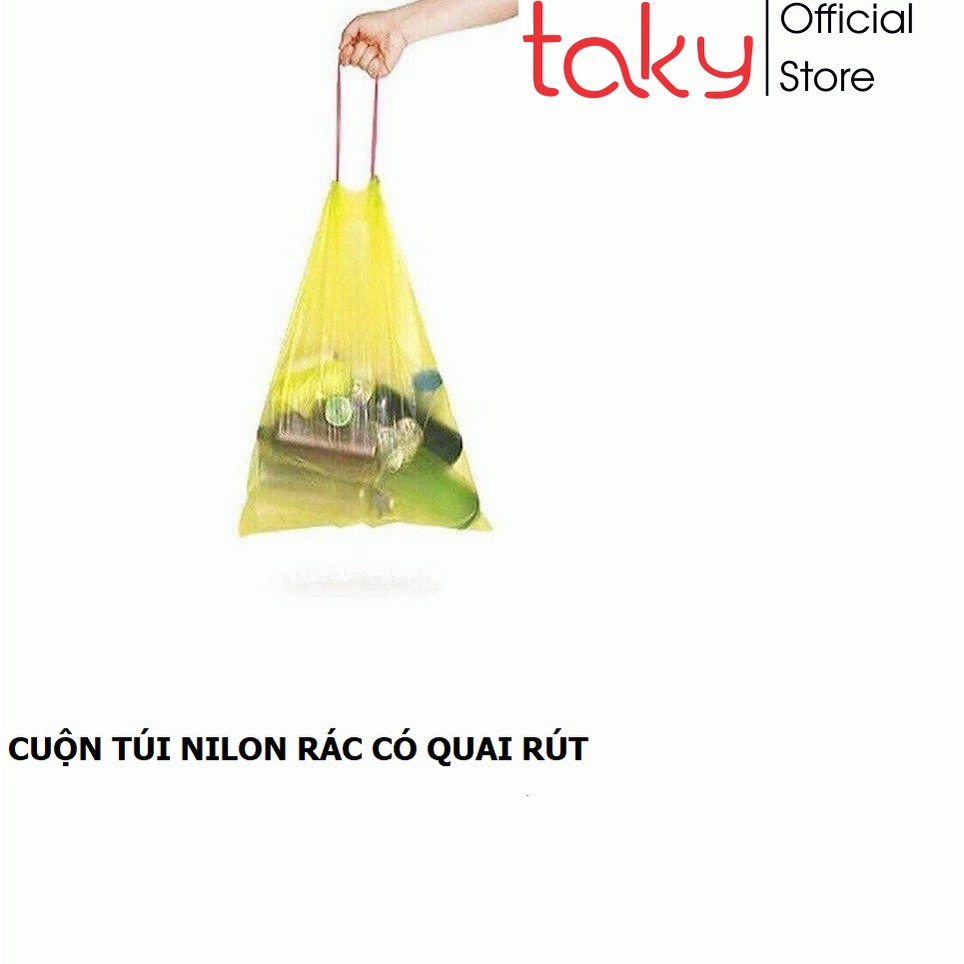 Túi Nilon - Taky, Đựng Rác Có Quai Rút Tự Hủy AN Toàn Môi Trường, Tiện Dụng, Sạch Sẽ, Sản Phẩm Tiện Ích Gia Đình - 5620